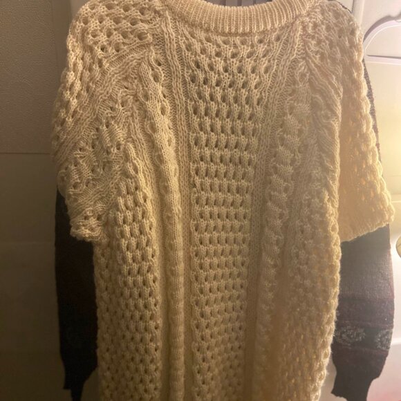 Vintage Bonner of Ireland Mens Cable Knit Fisherman Sweater Pure Wool Pullover B - Picture 8 of 9